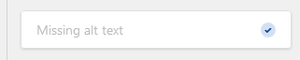 Missing alt text passed