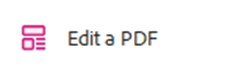 Edit a PDF button