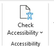 Check accessibility menu