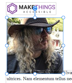 image of a person with long curly hair wearing a cowboy hat being marqueed