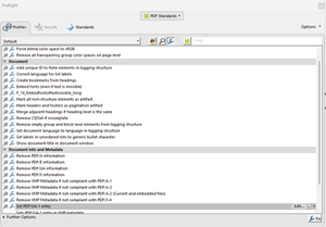 Adobe Acrobat Preflight panel